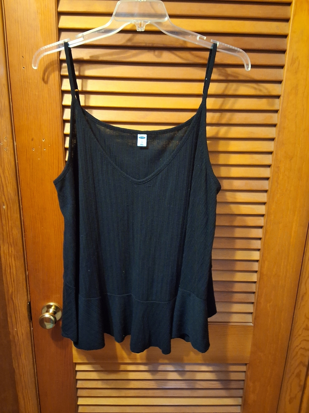 Old Navy Black Ribbed Swing Camisole